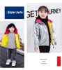 INS Kids Boys Girls Down Coat Winter Jackets Korean Hooded White Duck Down Kids Casual Zipper Warm Boy's Clothing Outwear