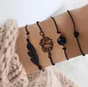 NUOVI braccialetti multistrato di tartaruga di pietra di perline impostati per le donne Braccialetti di conchiglia albero della vita geometrico Gioielli di moda della Boemia Commercio all'ingrosso DHL gratuito