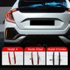 1 Pair LED Rear Bumper Fog Lamp Brake Light Dynamic Turn Signal Reflector For Honda Civic Type R 2016 2017 2018 2019 2020