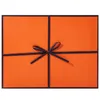 Luxury Large Orange Silk Bow Ribbon Gift Box Party Wedding Wallet Scarf selling Cardboard Packaging Decorative Gift Box8054188