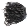 Kinky encaracolado feixes de cabelo humano alinhado tecer brasileiro glamouroso extensão do cabelo todo o cabelo virgem bundles6076896