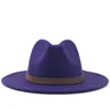Geniş Ağız Şapkalar Sonbahar Tilbalık Caps Kadın Erkek Moda Üst Şapka Caz Kap Kış Panama Vintage Fedoras Erkekler Mafya 56-60 cm Keçe