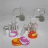 wholesale Smoking accessories hookah Glass Ash Catcher with Detachable silicone container for dab oil rig 14mm 18mm ashcatcher bong