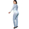 Women Seques Silver Red Zip Up High Wait Aheshes Long Sleeve Groving Bodycon Sexy Classic Playuit S-3xl