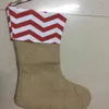 120pcs/lot Fast Shipping New Arrival Cute Monogrammed Burlap Christmas Stocking