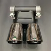 Tubo di scarico in acciaio inox nero lucido 1 pezzo lucido per PORSCHE 718 Accessori auto Argento Silverpipe