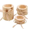 Wooden Candlestick 3 Sizes Candle Holder Creative Table Decoration Mini Plant Flowerpot Home Decoration Not Include Candle