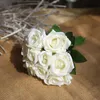 Букет искусственный цветок роза 9 головы Camellia Fake Flores для DIY домашнего сада свадебное украшение