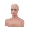 whole Mannequin PVC Manikin Head Realistic Mannequin Head Bust Wig Head Stand for Wigs Display sea delivery7726349