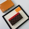 Designer-Luxury Leather Multicolor Wallet bourse Date Code Designer Wallet Short Wallet Card Holder Mme Mens Classic Zip Pocket free shpping