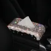 Capas de assento de carro luxo cristal acessórios interiores capa de volante caixa de tecido suporte de telefone estilo saída de ar perfume orname234i