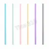 200PCS Silikon Pipetler Düz Eğri Straw Su Kokteyl Süt Kahve Payet Geri dönüştürülebilir Food Grade Silikon Straw T500135 İçme