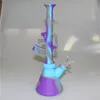 11 Inch Shisha hookah glass dab rig silicone bong water pipe with glass bowl portable hookahs unbreakable food grade