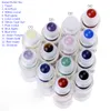 Natural Semiprecious Stones Essential Oil Gemstone Roller Ball Bottles 10ml Clear Glass Roller Container with Bamboo Lid