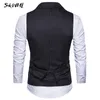 Coletes masculinos SUKIWML 2022 Colete listrado masculino Slim Fit Homme Gilet De Costume Casual Masculino Casamento Stra22