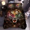 2020 nouveaux ensembles de housse de couette tigre Lion léopard loup literie 3D impression numérique housse de couette lit couette housse de couette ensembles ensemble de literie