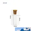 Mantar Küçük corked Tüp Konteynerleri Mantar kapatılan şişeler ile 50 x Mini Boş 2.5ml 3ML 4ML 5ML 6ml 13ml Clear Cam Tüp