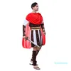 Мода-женщины мужчина дети мальчик древний Рим Италия воин воин солдат косплей костюм вечеринка необработанное платье Hallowmas карнавал маскарад