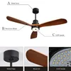 Vintage wooden Ceiling Fan With Light and Remote 42 52 inch creative ceiling fan 3 Kinds of Speed 110V 220V205t6079245