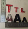 WL Nowy 44mm 3D DIY Letters Alfabet Chrome i Czarna Naklejka Samochodowa Digital Badge Logo Akcesoria Motocykl