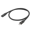 USB Type C-förlängningskabel (2ft/0,6 m), Thunderbolt 3 USB 3.1 Type-C Fast Charging 4K HD Video Audio Transfer Data Sync Extend Cord Compatibl