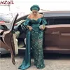 Plus Size Syrenki Suknie Wieczorowe ASO EBI Off Ramię Cut Out Prom Sukienka Krótkie Rękawy Afrykańskie Kobiety Suknie Szaty De Cocktail