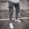 Jeans pour hommes E-Baihui Hommes Distressed Skinny Designer Mens Slim Pantalon Droit Hip Hop Jogging LF806 TF806311D
