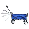 US STOCK DHL Blue Folding Wagon Garden Shopping Beach Cart Collapsible Toy Sports Cart Red Portable Travel Storage Cart 249I