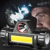 Latka na reflektor USB ładowalne reflektor LED IPX4 Wodoodporne światła głowy do biwakowania bieganie na zewnątrz Holowanie 3395846