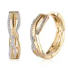 K Gold Zircon Ear Clasp Line Formed Diamond Romantic Wind Earring Ear Clip3423870