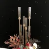 Metal Candlesticks Flower Vases Candle Holders Wedding Table Centerpieces Candelabra Pillar Stands Party Decor Road Lead EEA484-4