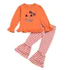 Nuovi vestiti per bambini di Halloween moda autunno vestiti per bambina set ragazze boutique abiti con fondo a campana zucca abiti autunnali bambini desig3696092