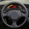 DIY черный Подлинная кожаный руль Suede колеса автомобиля Обложка для Honda S2000 2000-2008 Civic Si 2002-2004 Acura RSX Type-S 2005