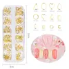 Rose Gold Hollow 3D Nail Art Decorações Dekorations Mix Frame Metal Nail Rebites Brilhantes Charme Manicure Acessórios Nail Art Decorações