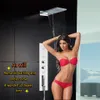 Salle de bain de luxe dissimulée douche panneau de vanne thermostatique mitigeur de douche robinet de pluie robinet de douche mural masssage Jet Set système AF4101
