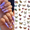 Adesivi per unghie PC D Adesivi per design farfalla fiore estivo per unghie Decalcomanie autoadesive per decorazioni fai-da-te Adesivi per nail art