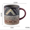 Tasse créative en céramique, tasse à café peinte à la main pour le bureau, pour hommes et femmes, tasse d'eau domestique