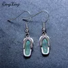 blue opal drop earrings