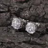 2020 Herren Ohrstecker Schmuck Hochwertige Mode Runde Gold Silber Simulierte Diamant Ohrringe Für Männer