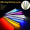 2 stücke 17 CM Auto LED COB DRL Tagfahrlicht Wasserdicht 12 V Externe Led Auto Lichtquelle Parkplatz nebel Bar Lampe Weiß Blau Rot