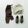 FM Korean INS Quality Kids Little Boys Straps Trousers Pants Ribbed Cotton Autumn Elastic Wasit