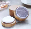 30 ml Vuotare Caso polvere di bambù Cosmetic Jar Make-up Holder Loose Powder Box contenitore della cassa con setaccio coperchi e soffio di polvere SN1796
