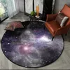 3D Gorgeous Starry Universe Round Area Rugs Living Room Barnstol Tält Nonslip Golvmatta sovrum barn Spela spel mattor6389523