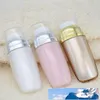 30ml Tom BB CC Face Cream Acrylic Tubes Pink Gold Flytande Makeup Foundation Pump Airless Travel Bottles Containers