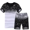 Summer Tracksuit Male 2020 Men Clothing Sportswear Set Fitness Casual Print Mens Shorts + T Shirt 2 Pieces Sets Plus Size 4XL1