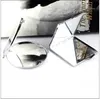 Round Square Love Heart Mirrors With Cover Makeup Silvery Plated Mirror Ellipse Folding Hand Looking Glass Cosmetic Lady 2 3bl G2