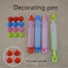 Silicone Food Write Pen Chocolate Decorating Tools Cake Mold Cream Icing Piping Pastry Kitchen Accessories with 4 Nozzles9265053