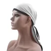 Długi ogon Durag Hip Hop Turban Unisex Oddychający Bandana Hat Silky Satin Durag Do Doo du Rag Długi Ogon Headwrap Headwear