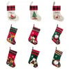 Christmas Stocking Party Decoration Xmas Kids Candy Torby Santa Claus Snowman Elk Xmas Skarpetki Party Favor T9i00504