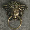 Retro bronzo di stile anello goccia solido legno Persone avatars divano oro manico d'argento in legno sedia indietro l'anello di tiro maniglia manopola